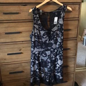 Lacy Forever 21 Black Romper